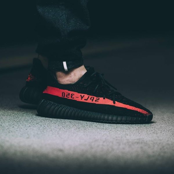 Yeezy Boost 350 V2 Red Stripe Core Black Red BY9612-5