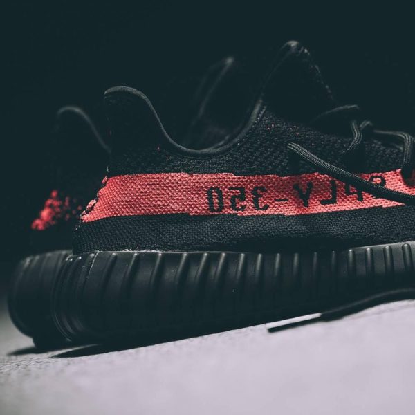 Yeezy Boost 350 V2 Red Stripe Core Black Red BY9612-6